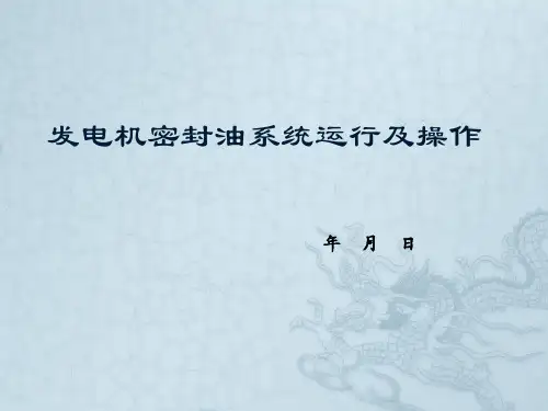 发电机密封油系统运行及操作PPT课件