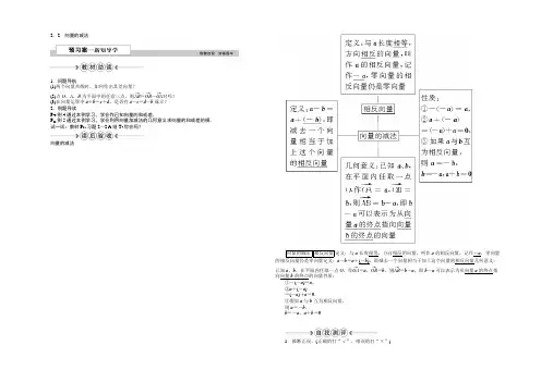 2022版《优化方案》高中数学人教A版必修四文档：第二章§2.2向量的减法 Word版含答案