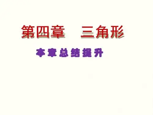 北师大版数学七年级下册第四章三角形复习课件公开课课件