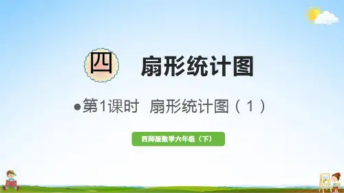 西师大版六年级数学下册《四 第1课时 扇形统计图(1)》教学课件PPT小学公开课