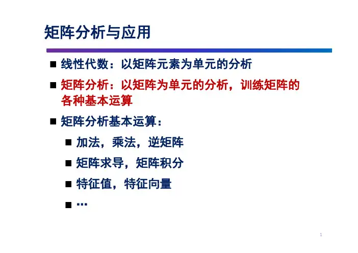 矩阵分析与应用