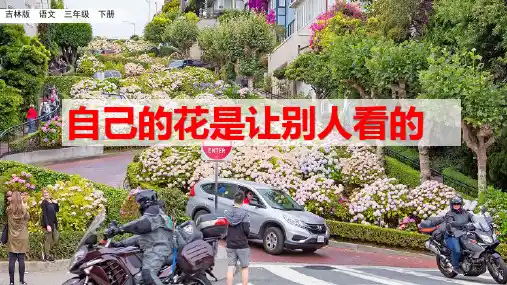 三年级下册语文课件-《自己的花是让别人看的》长春版(PPT共17张PPT)