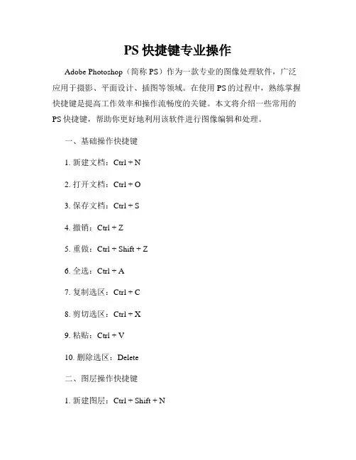 PS快捷键专业操作