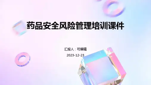 药品安全风险管理培训课件pptx