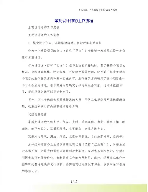 景观设计师的工作流程