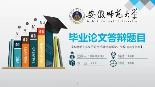 安徽师范大学 答辩模版毕业设计学术报告开题报告通用动态PPT模板
