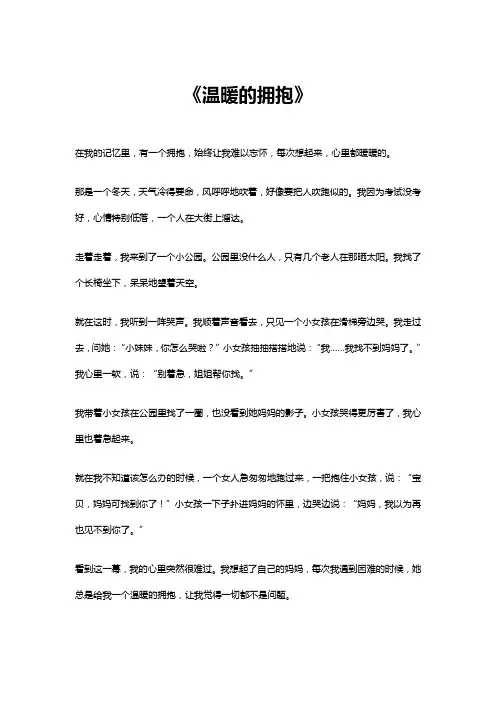 温暖的拥抱作文