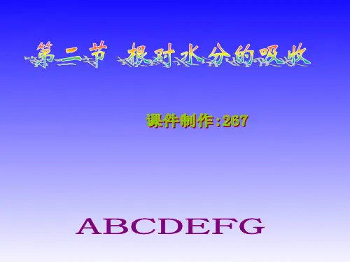 八年级生物根对水分的吸收 优质课件