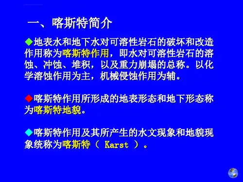 自然地理喀斯特地貌ppt课件
