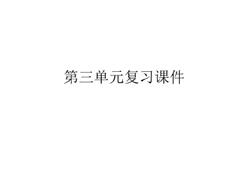 九年级语文下册第三单元复习课件
