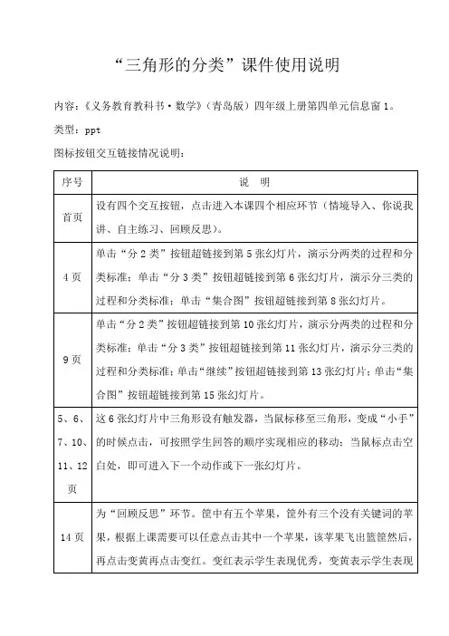 青岛版四年级数学下册《认识多边形》信息窗1(第2课时)课件说明