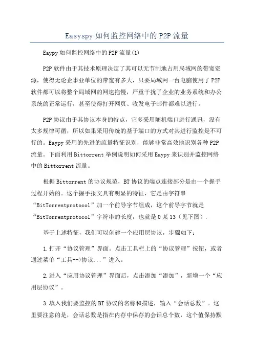 Easyspy如何监控网络中的P2P流量