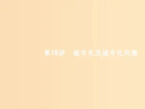 (浙江选考)2019版高考地理大二轮复习 专题六 人口与城市 18 城市化及城市化问题课件