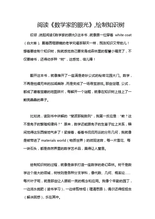 阅读《数学家的眼光》,绘制知识树