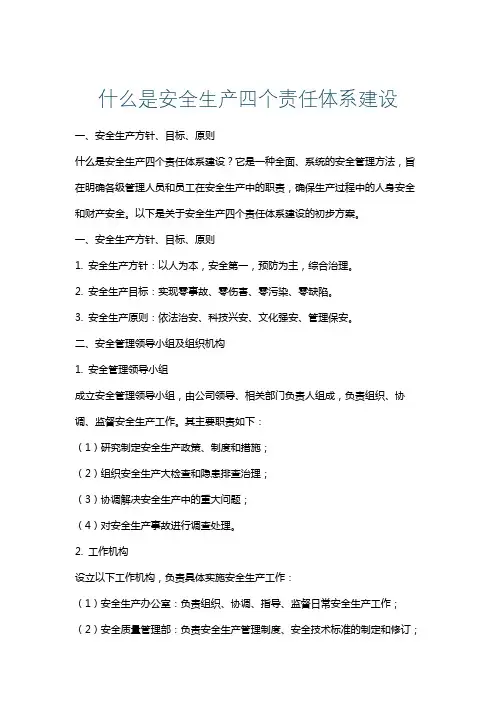什么是安全生产四个责任体系建设