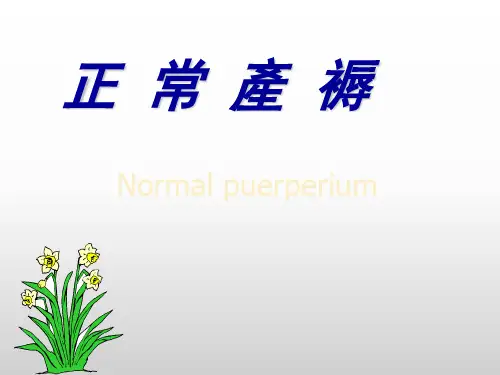 妇产PPT课件：正常产褥