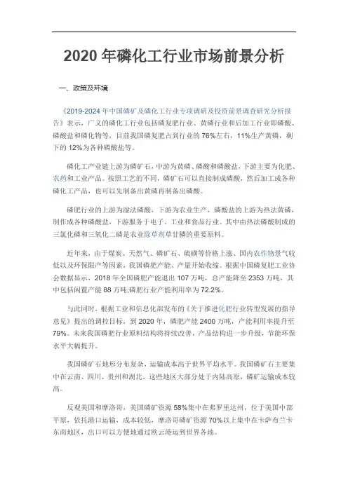 2020年磷化工行业市场前景分析