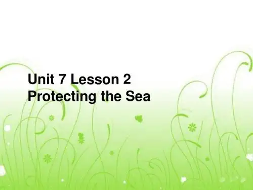 Unit 7 Lesson 2 Protecting the Sea 课件 1-优质公开课-北师大版高中必修3精品