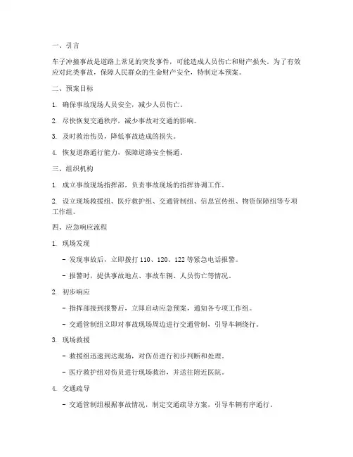 车子冲撞应急预案