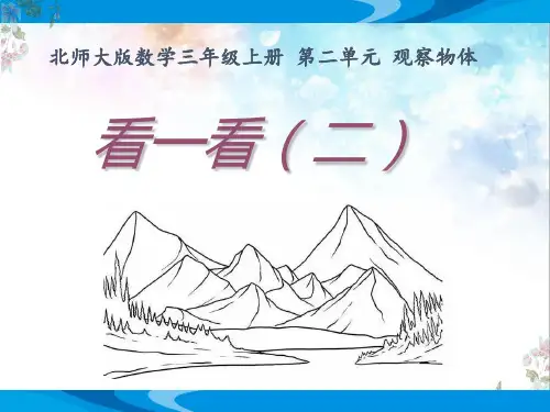 北师大版数学三年级上册第二单元观察物体《看一看(二)》优质课教学课件