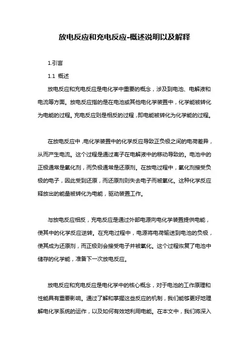 放电反应和充电反应-概述说明以及解释