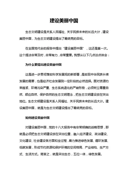 建设美丽中国