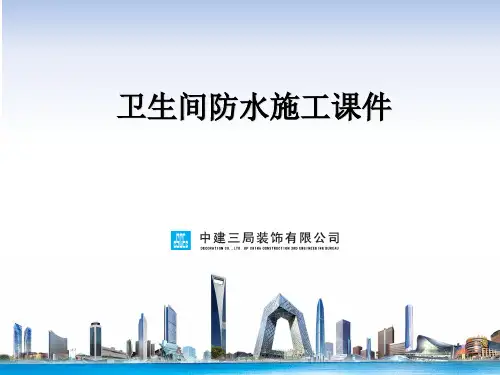 卫生间防水施工PPT课件