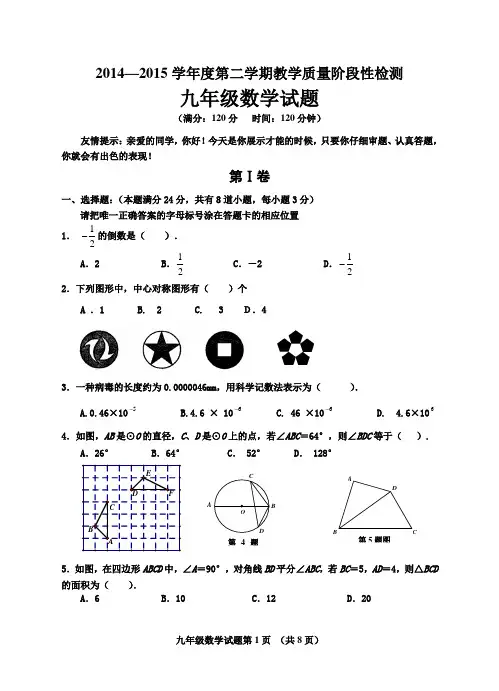 15年(二模)九年级数学试题