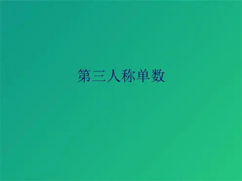 第三人称单数(共8张PPT)