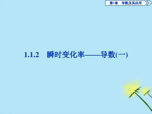 2020学年高中数学第1章导数及其应用1.1导数的概念1.1.2瞬时变化率——导数(一)课件苏教版选修2_2