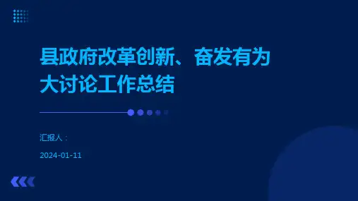 县政府改革创新、奋发有为大讨论工作总结