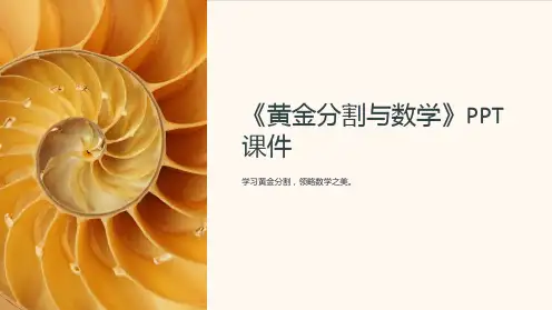《黄金分割与数学》课件