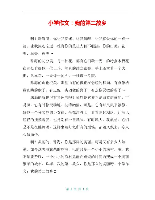 小学作文：我的第二故乡