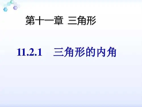 人教版初中数学八年级上册 11.2.1 三角形的内角教学课件(共22张PPT)