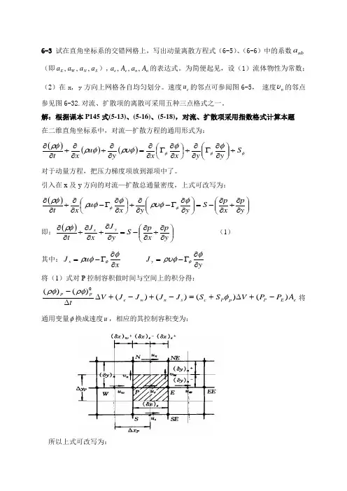 数值传热第六章作业