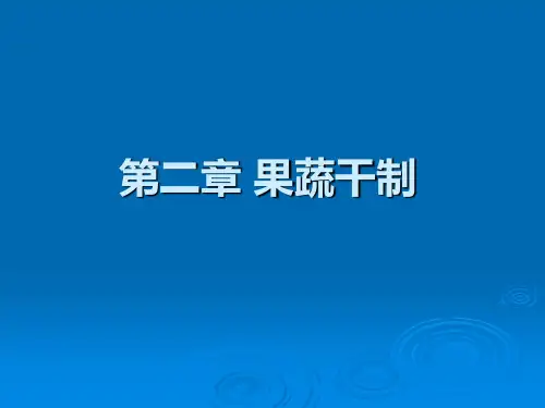 果蔬干制