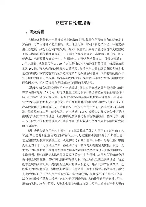 挤压项目论证报告