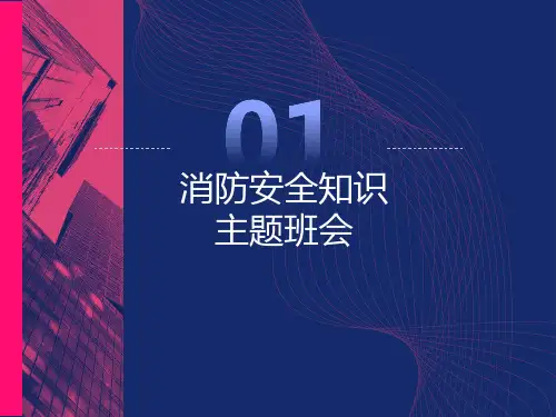 消防安全知识主题班会-PPT课件