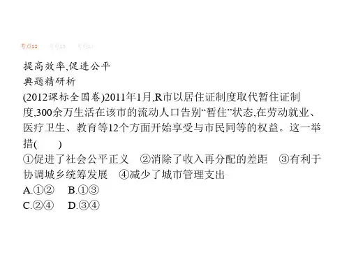 新人教版高中政治《收入与分配》ppt1