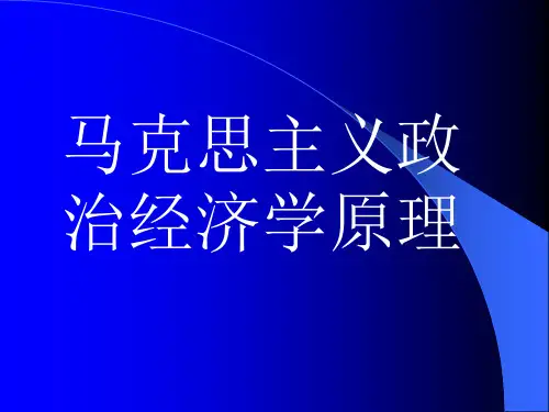 马克思主义政治经济学课件
