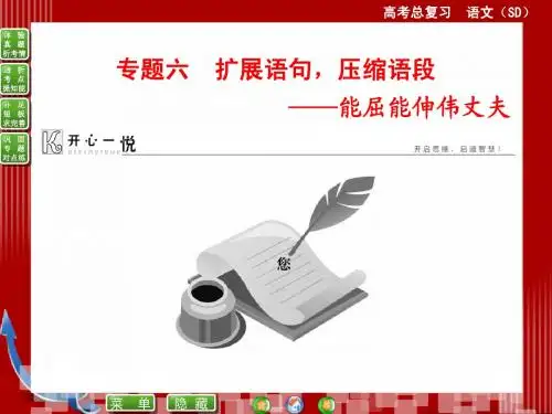 2015届高考语文山东专用)一轮课件：专题六 第二讲 压缩语段 (1)