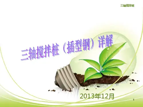 三轴搅拌桩(插型钢)PPT课件