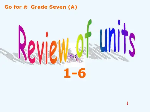 浙江省瑞安中学七年级英语《review 1-6》课件 人教新目标版