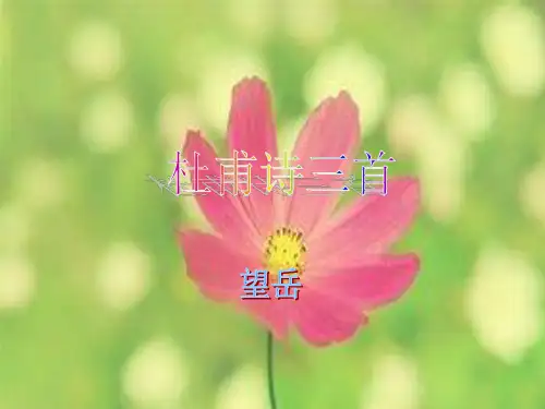 杜甫诗三首(其二)