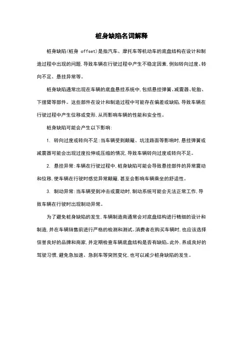 桩身缺陷名词解释
