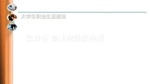 职业生涯规划 第四讲--职业决策的类型