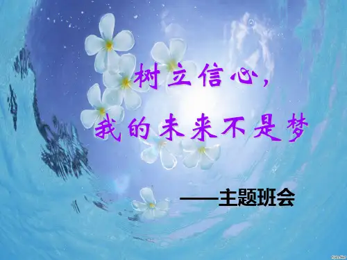 树立信心我的未来不是梦PPT精品课件