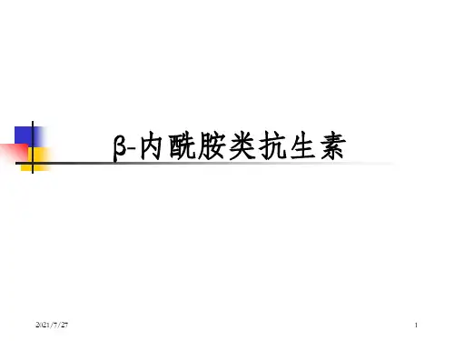 β-内酰胺类抗生素PPT课件