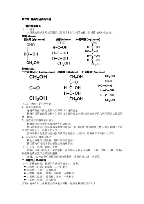 糖类的结构与功能 2