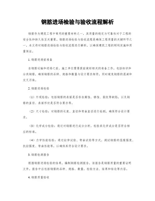 钢筋进场检验与验收流程解析
